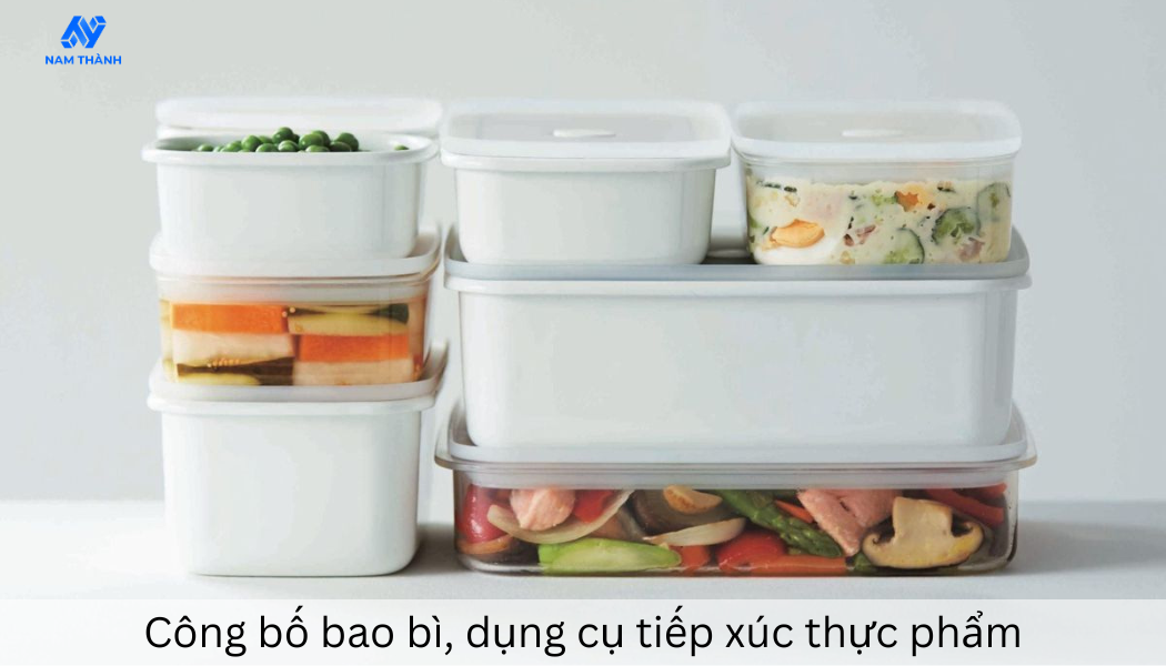 Công bố bao bì, dụng cụ tiếp xúc thực phẩm kiểm nghiệm và hồ sơ cần có