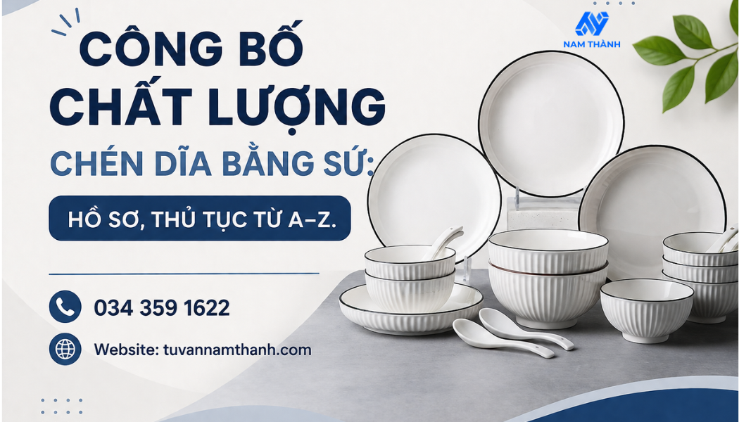 Công bố chất lượng chén dĩa bằng sứ: Hồ sơ, thủ tục từ A–Z Công bố chất lượng chén dĩa bằng sứ: Hồ sơ, thủ tục từ A–Z