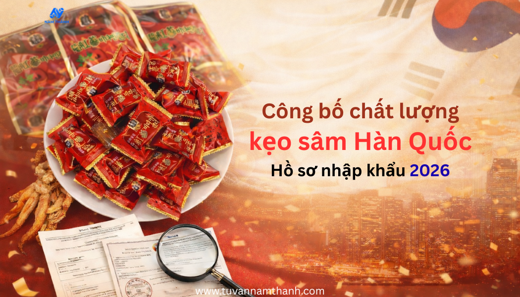 Công bố chất lượng kẹo sâm Hàn Quốc: Hồ sơ nhập khẩu 2026