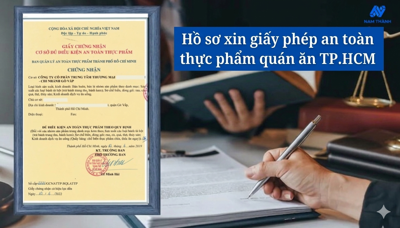Hồ sơ xin giấy phép an toàn thực phẩm quán ăn TP.HCM
