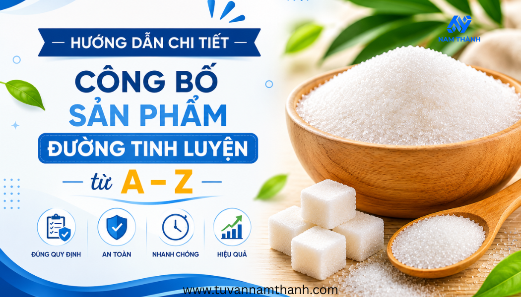 Hướng dẫn chi tiết công bố sản phẩm đường tinh luyện từ A – Z