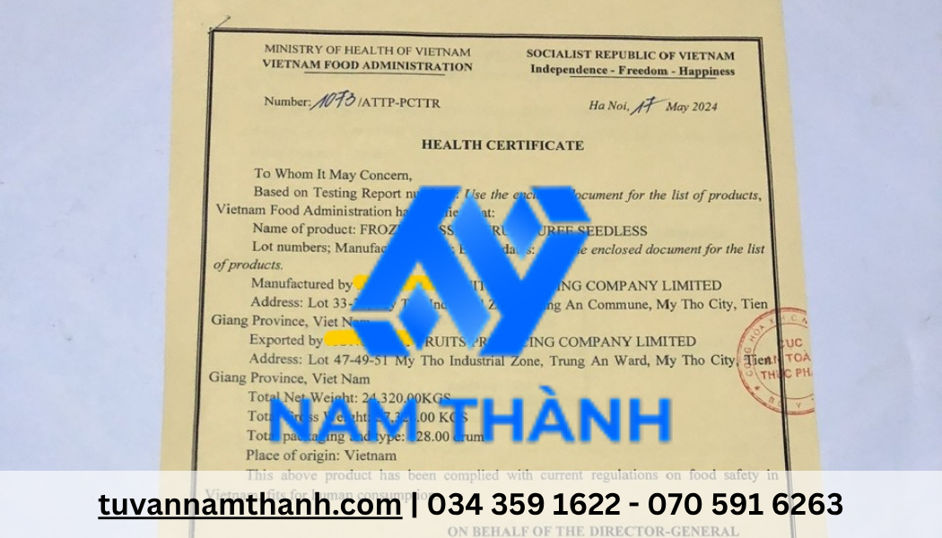 Hướng dẫn xin giấy chứng nhận y tế HC – Health Certificate cho xuất khẩu