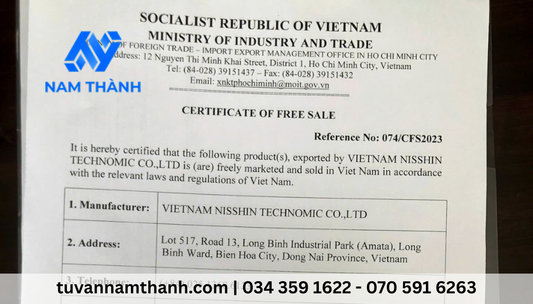 Thủ Tục Làm Giấy Chứng Nhận CFS Xuất Khẩu Chuẩn Nhất 2025