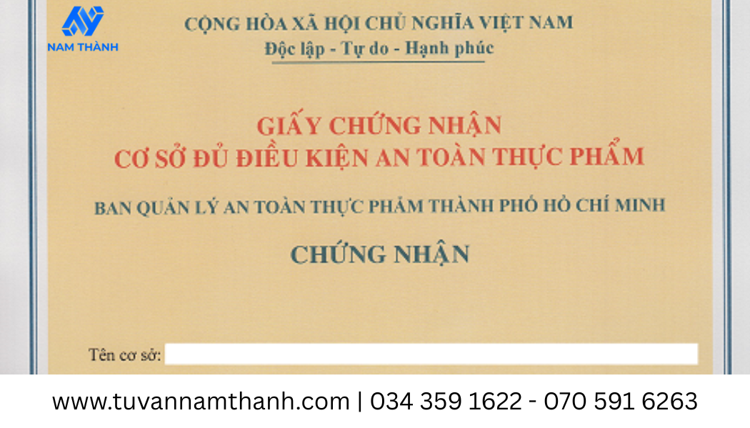 Thủ Tục Cấp Giấy Phép Vệ Sinh An Toàn Thực Phẩm 2025