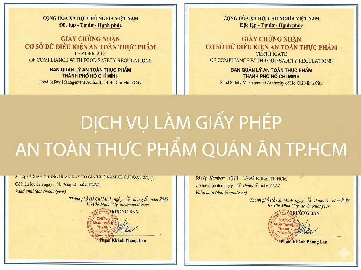 Dịch Vụ Xin Giấy Phép An Toàn Thực Phẩm Quán Ăn TP.HCM