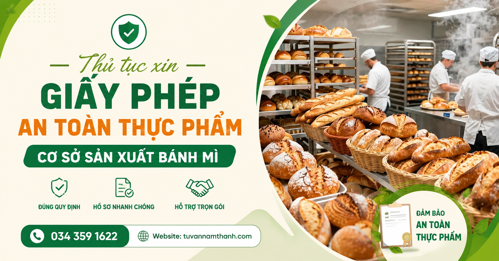 Thủ tục giấy phép an toàn thực phẩm cơ sở sản xuất bánh mì Thủ tục giấy phép an toàn thực phẩm cơ sở sản xuất bánh mì