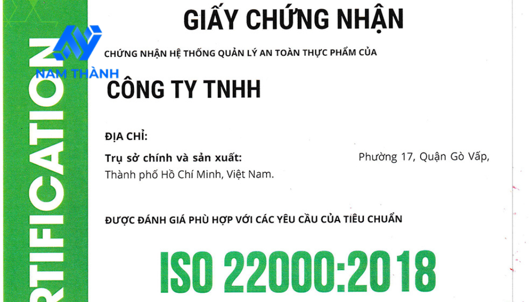 Thủ tục làm giấy chứng nhận ISO 22000 mới nhất 2025