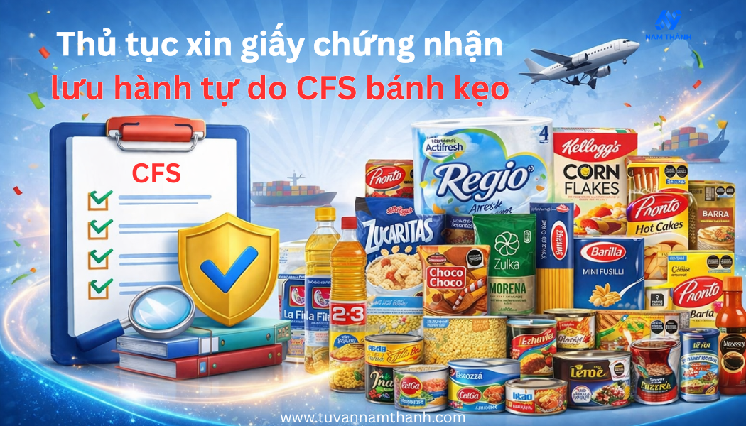 Thủ tục xin giấy chứng nhận lưu hành tự do CFS bánh kẹo